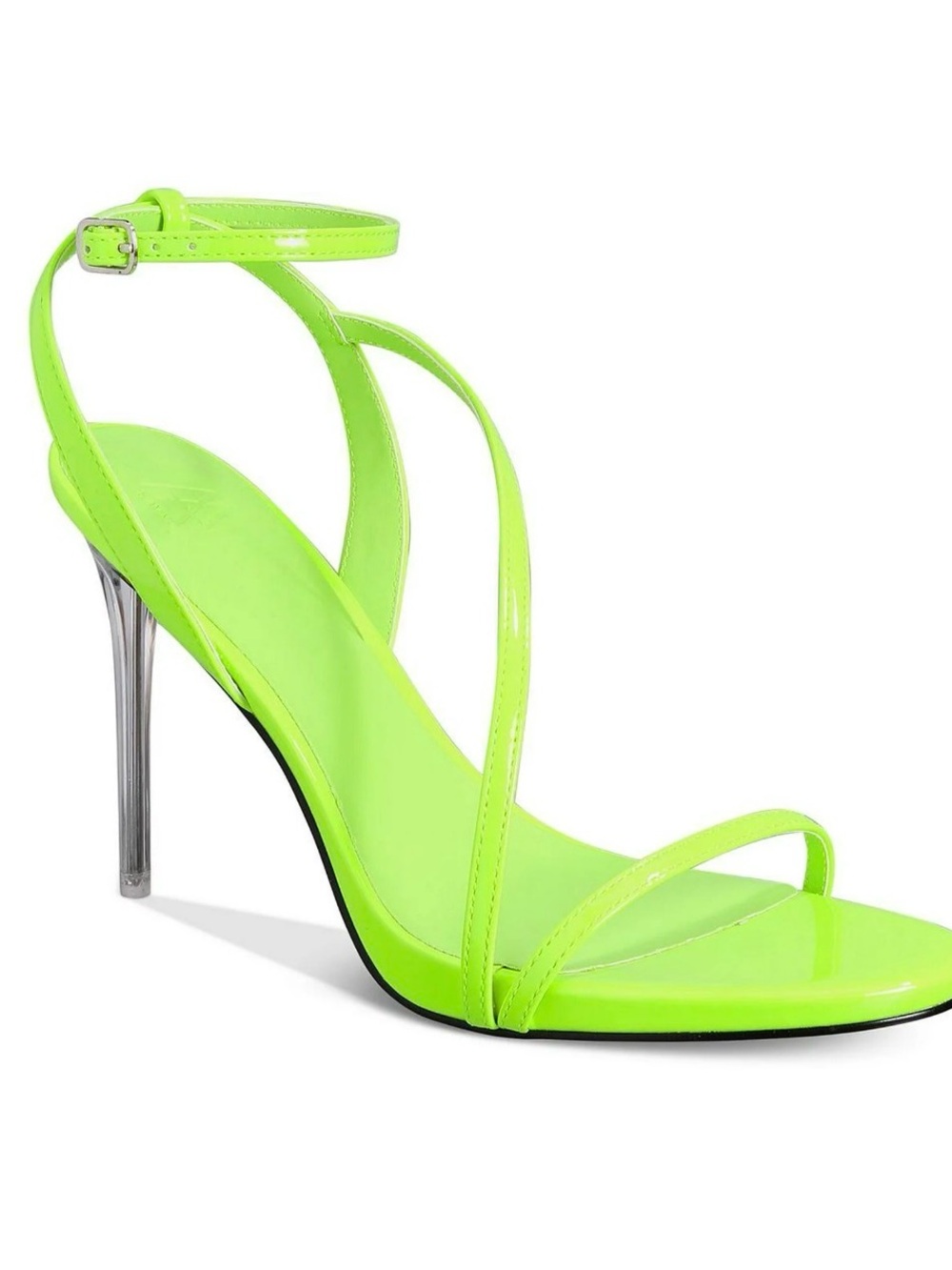 Aaj by Aminah Women’s Zayn Neon Green Strappy High Heel Sandals Sz 7.5